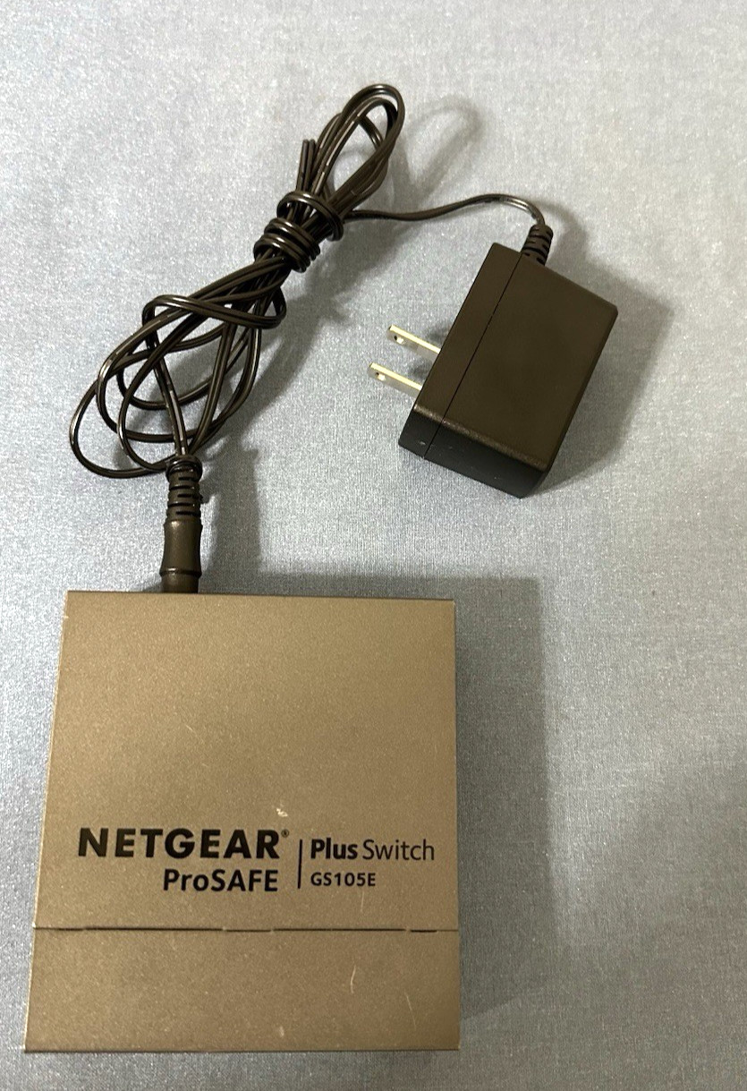 NETGEAR ProSAFE Plus GS105Ev2 5-Port Gigabit Smart Managed Switch - TESTED