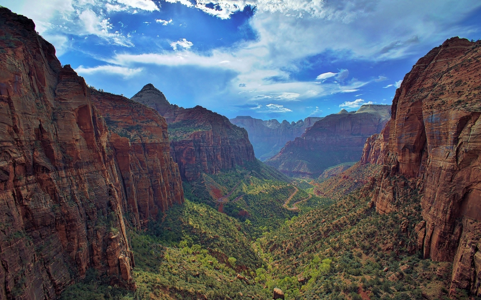 Landscape nature zion national park gorge utah mountains Custom Gaming Mat Desk