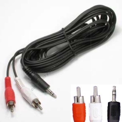 12ft long 3.5mm, 1/8" Stereo Male~Dual RCA~M Audio/PC/MAC/IPOD Cable/Cord$SHdisc