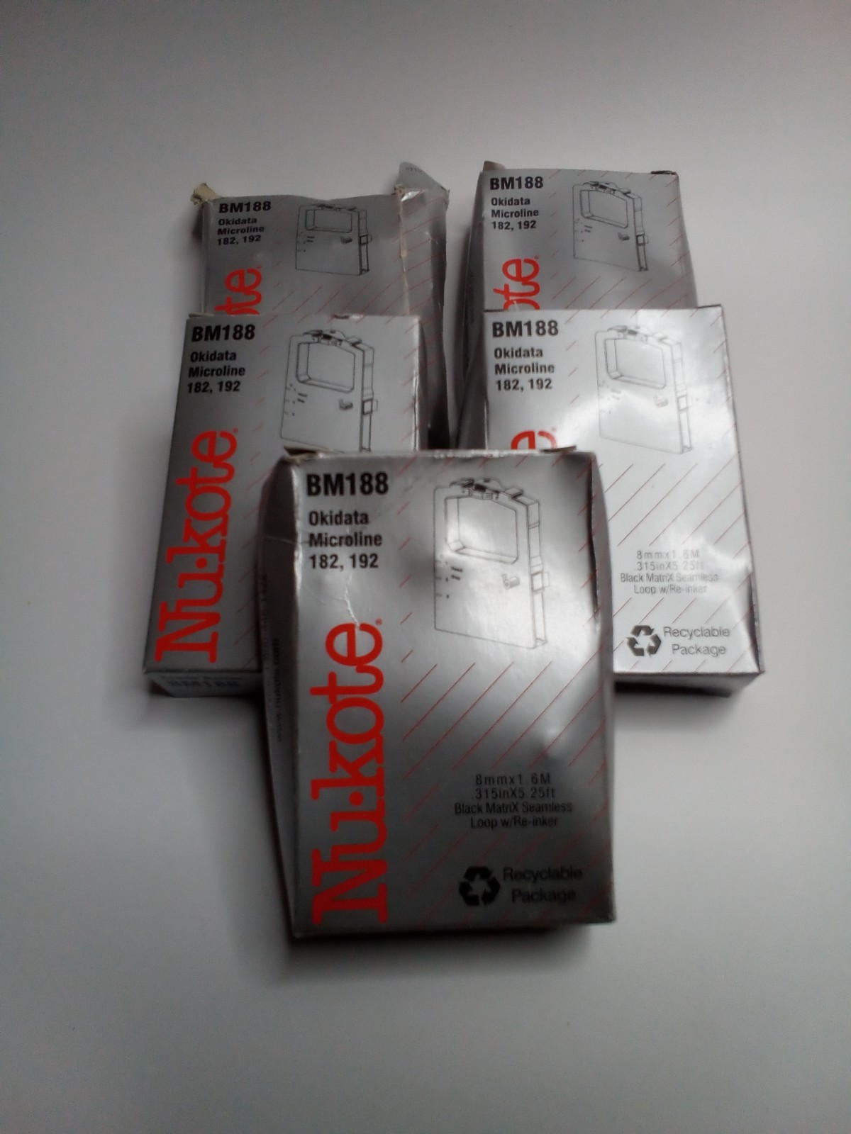 Lot of 5 NuKote BM188 Ribbon for Okidata Microline 182 192 Sealed
