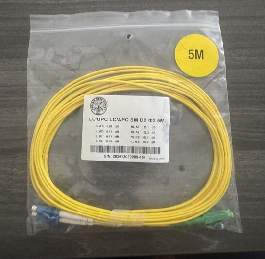 LC/APC-LC/UPC Singlemode Duplex Patch Cable 5M (J-LACLPC102DX005M)