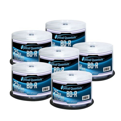 300 OQ 6x 25GB Blu-ray BD-R White Thermal Everest Printable Disc OQBDR06WTP-E-50