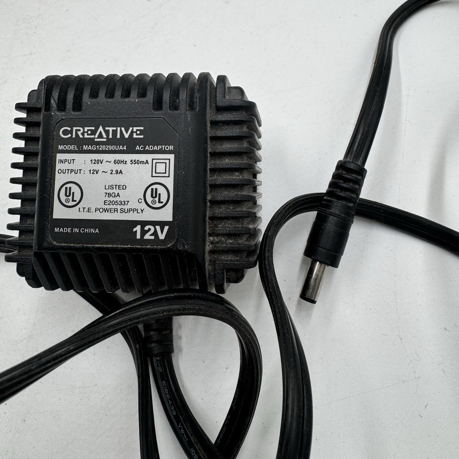 Genuine Creative MAG120290UA4 12V 2.9A AC Adaptor Speakers OEM Used