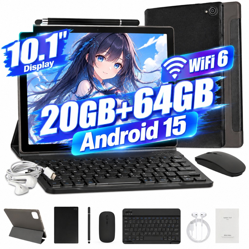 Octa-Core A523 Tablet Android 15 20GB RAM 64GB 1TB Expand Dual Camera 8MP+5MP US