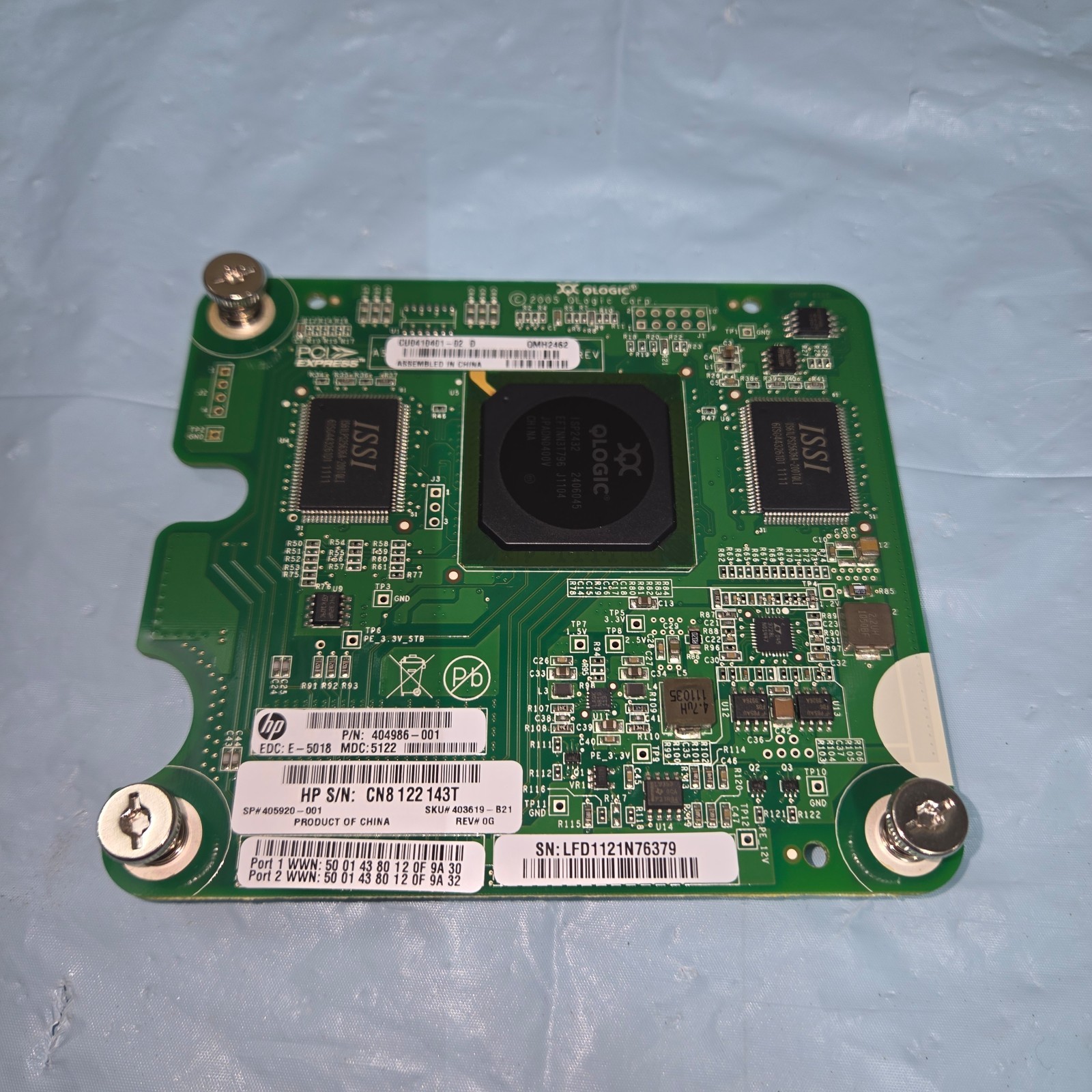 404986-001 HP QMH2462 QLOGIC 4GB FC HBA Fibre Channel Adapter Card