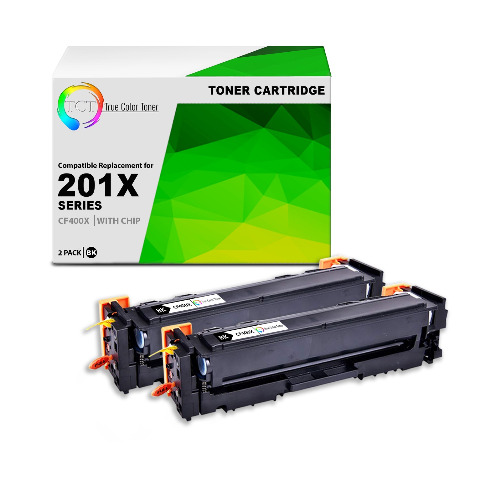 TCT 2 Black CF400X 201X Toner Cartridges For HP Color LaserJet Pro M252dw M277dw