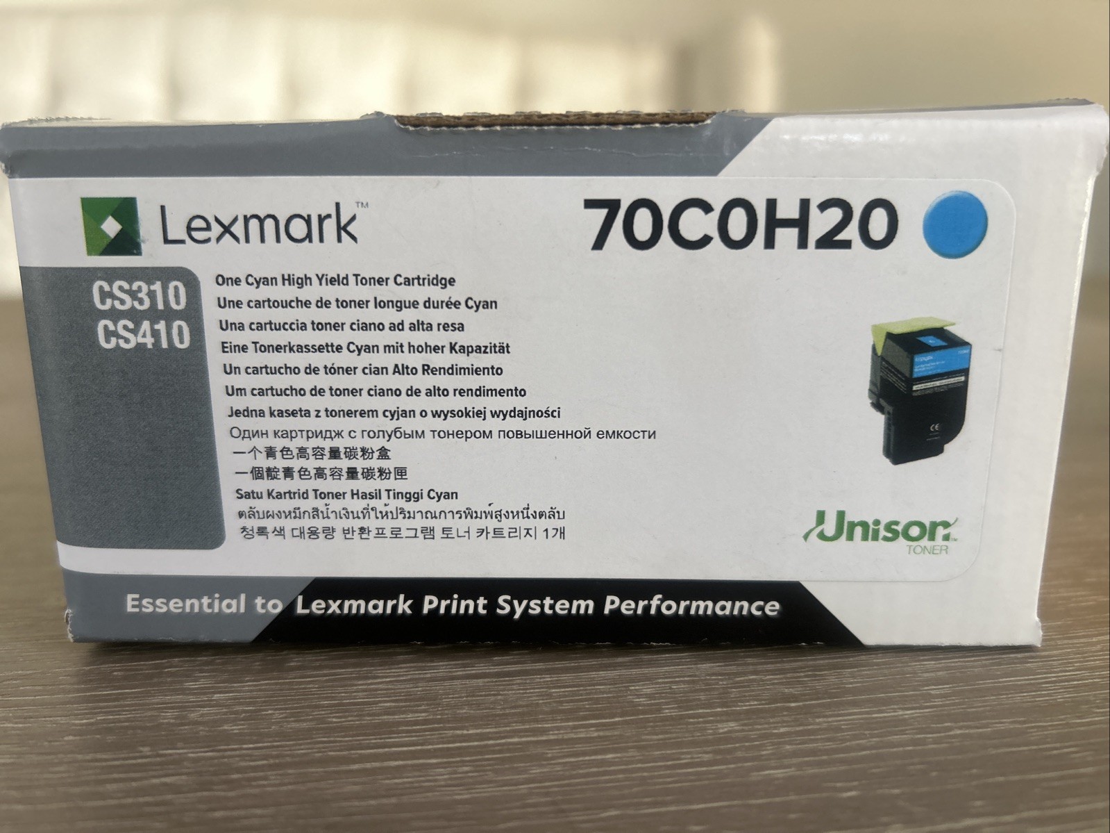 Lexmark Unison 70C0H20 Cyan High Yield Toner Cartridge