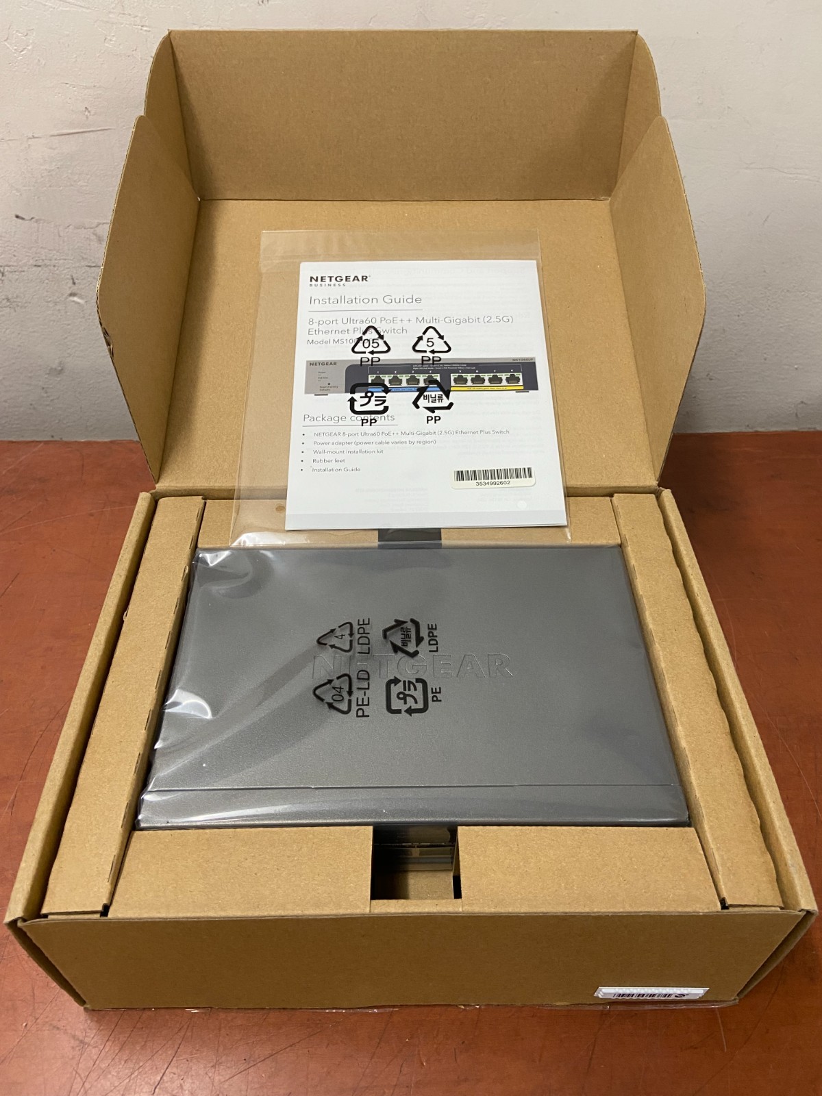 NETGEAR MS108EUP 8-Port PoE++ Multi-Gig 2.5G Ethernet Switch *Open Box* | RNW129