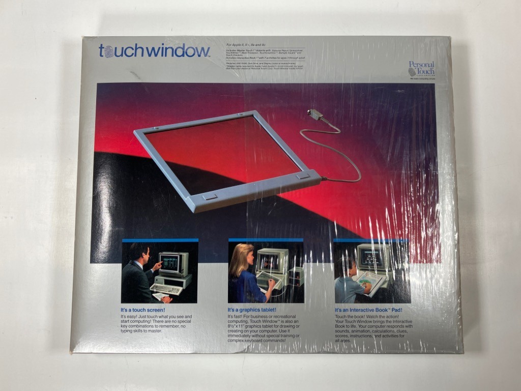 Rare Vintage Apple Personal Touch TouchWindow Retro Computing Touchscreen