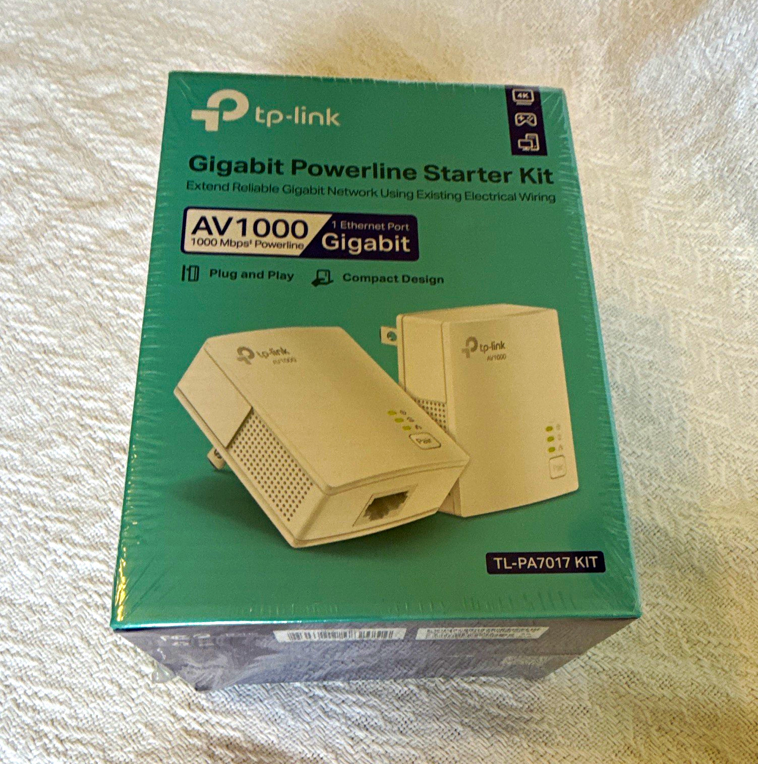 TP-Link TL-PA7017 KIT AV1000 1000Mbps Gigabit Powerline Kit 2 Adapters