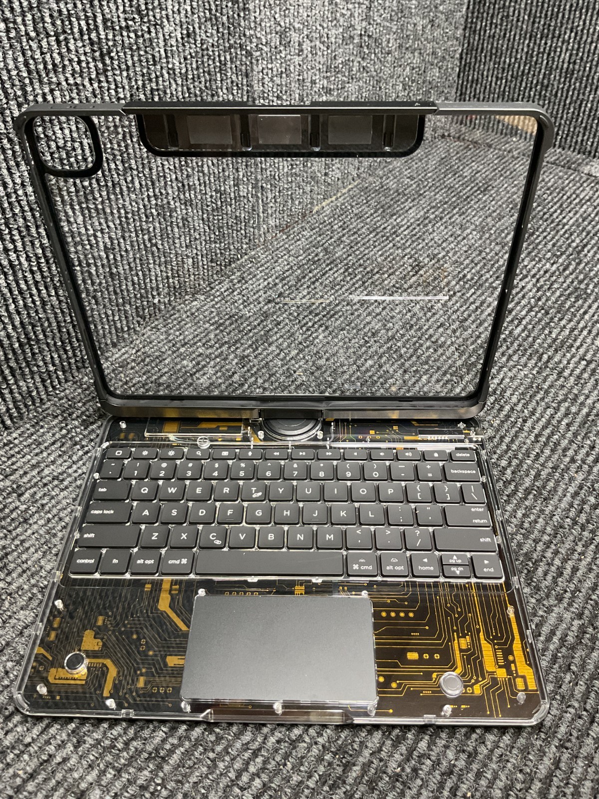 Tiaota Transparent Case Keyboard iPad Air/ Pro 11 360 Rotating Backlit Black