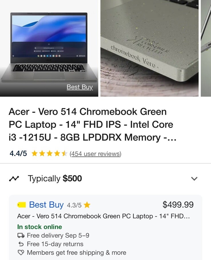 Acer Chromebook Vero 514 - CBV514-1H-38VS