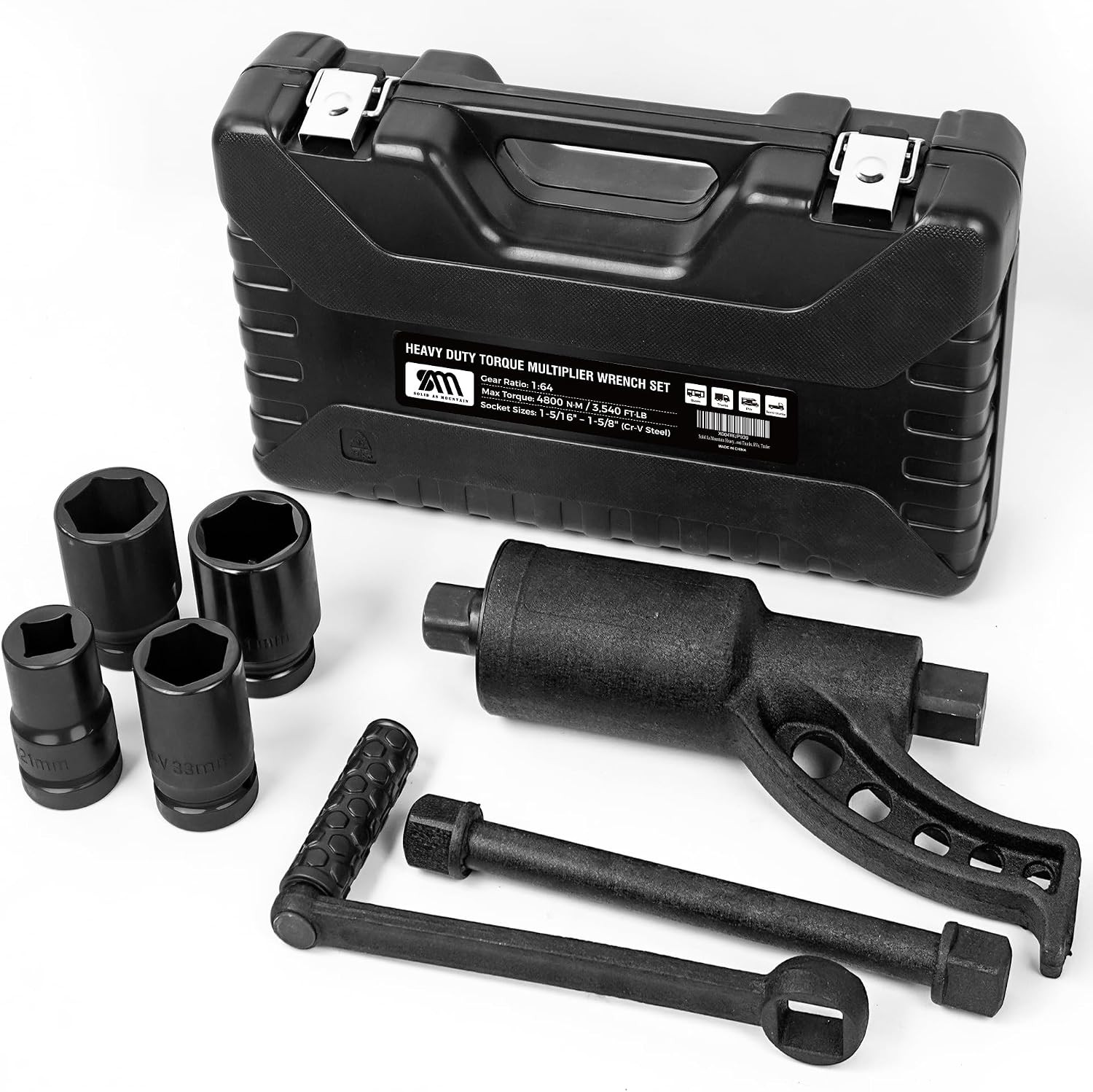 Torque Multiplier Wrench Set Heavy Duty Lug Nut Remover 4800Nm (3540ft/lb) 1:64