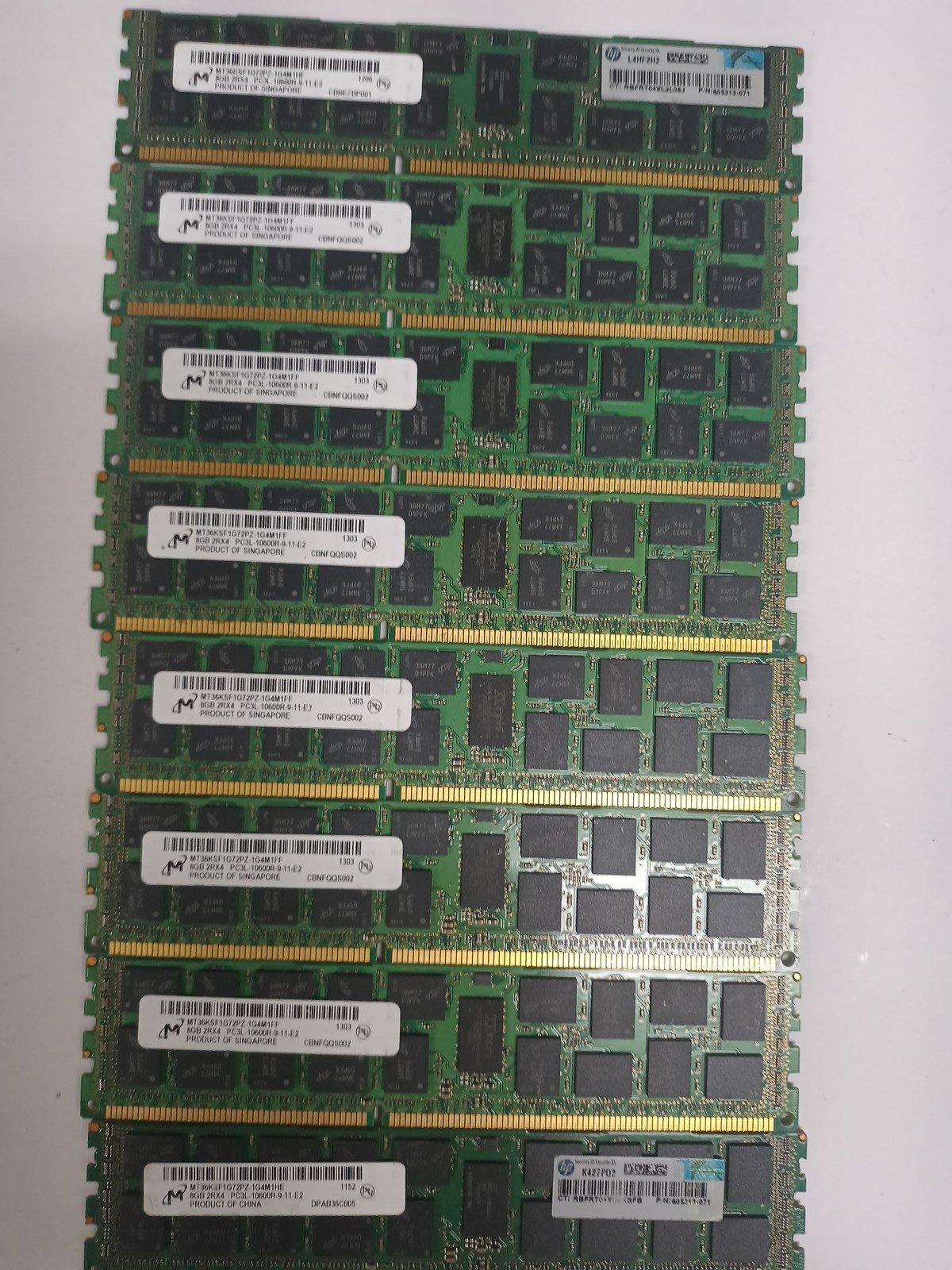 (LOT OF 17) MICRON 8GB DIFFERENT TYPES