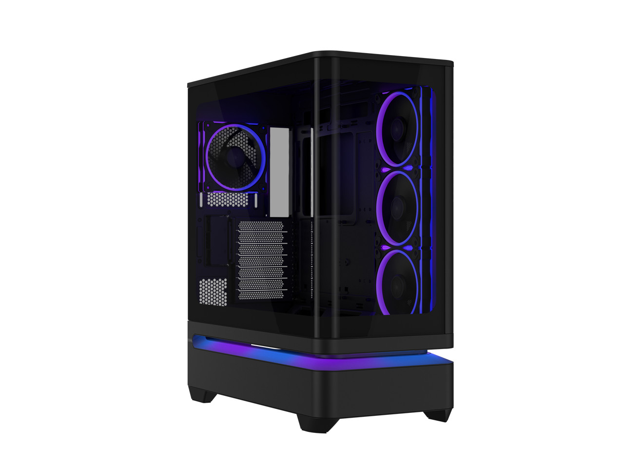 ASUS Prime AP304 ARGB ATX PC Gaming Case Tempered Curved Glass; Four Built-in