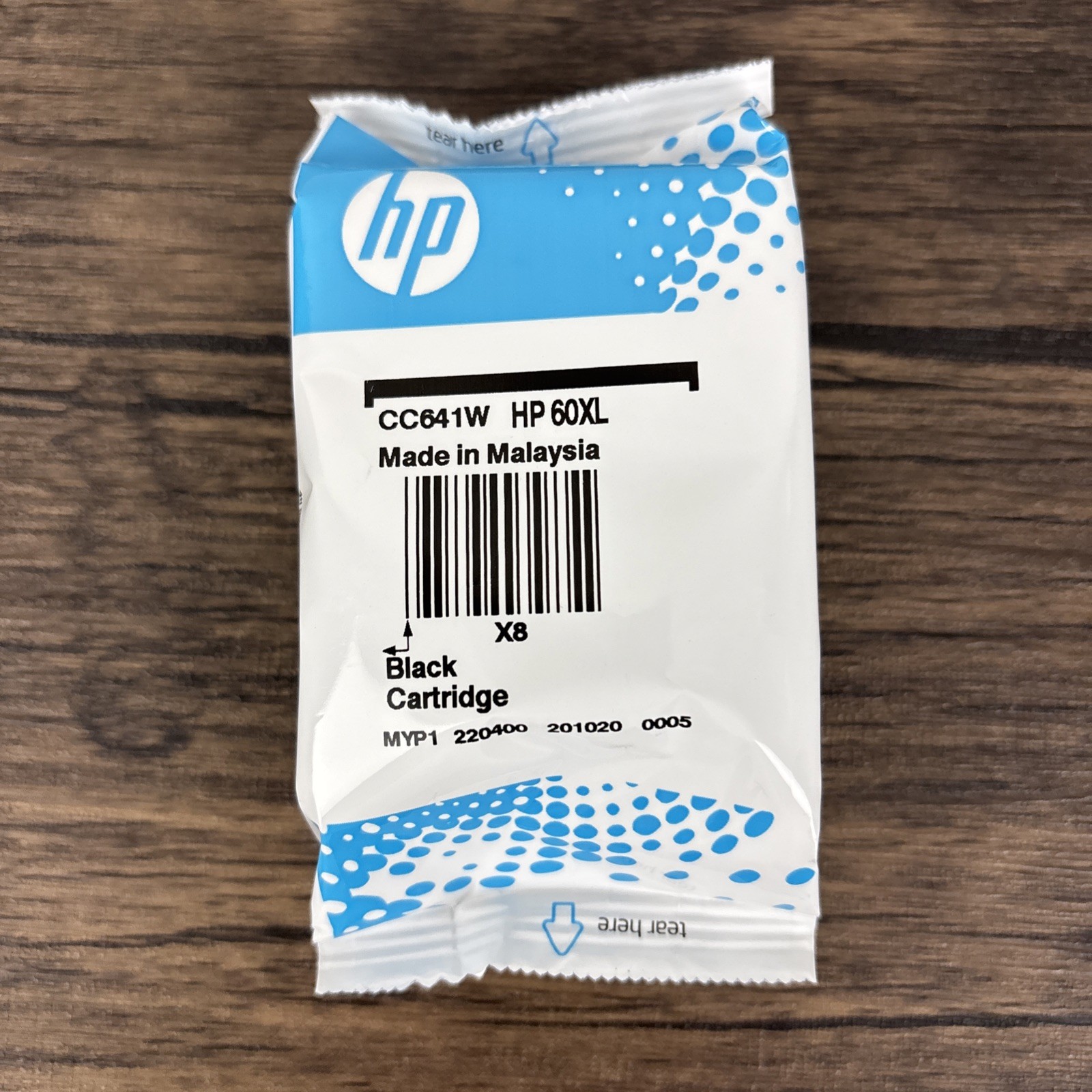 Genuine HP Ink Cartridge 60XL Black Cartridge CC641W New in Sealed Bag OEM
