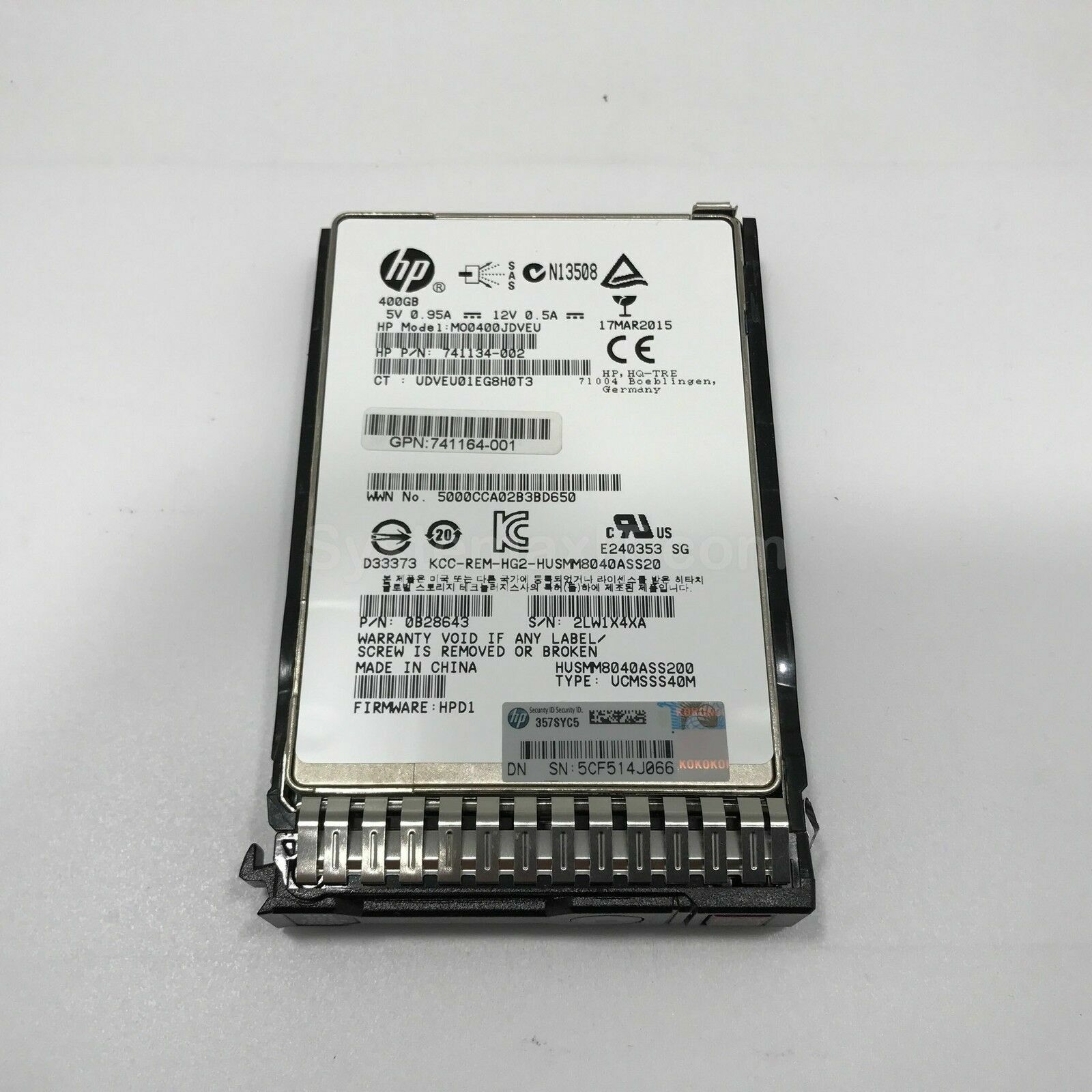 400GB 2.5" 12 Gbps SFF SAS SSD Solid State Drive HP 741134-002 741163-001