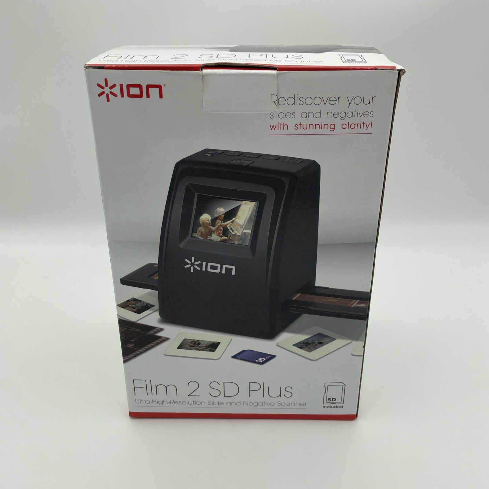 ION Film 2 SD Plus Ultra-High-Resolution Slide Negative Scanner Unit and Holder