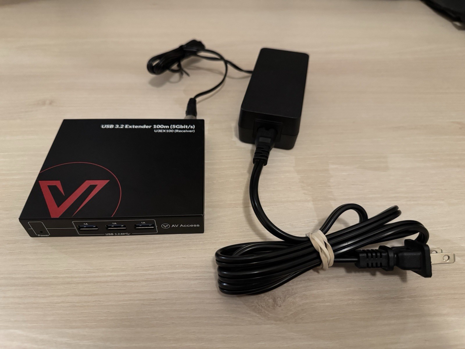 AV Access U3EX100 USB 3.2 Extender Receiver Only 100m w/ Power Supply