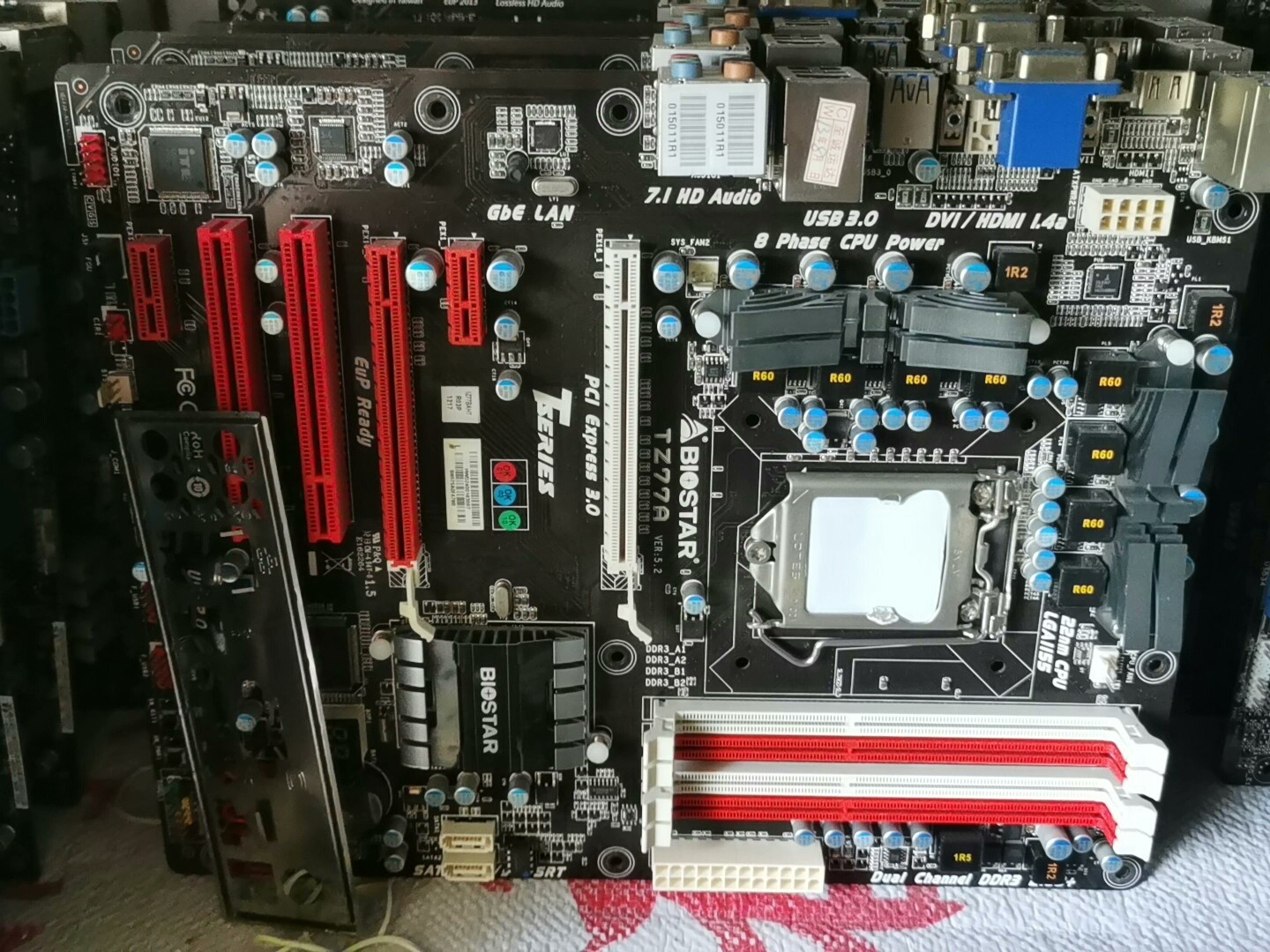 BIOSTAR TZ77A Intel Z77 LGA1155 DDR3 ATX HDMI DVI VGA Motherboard