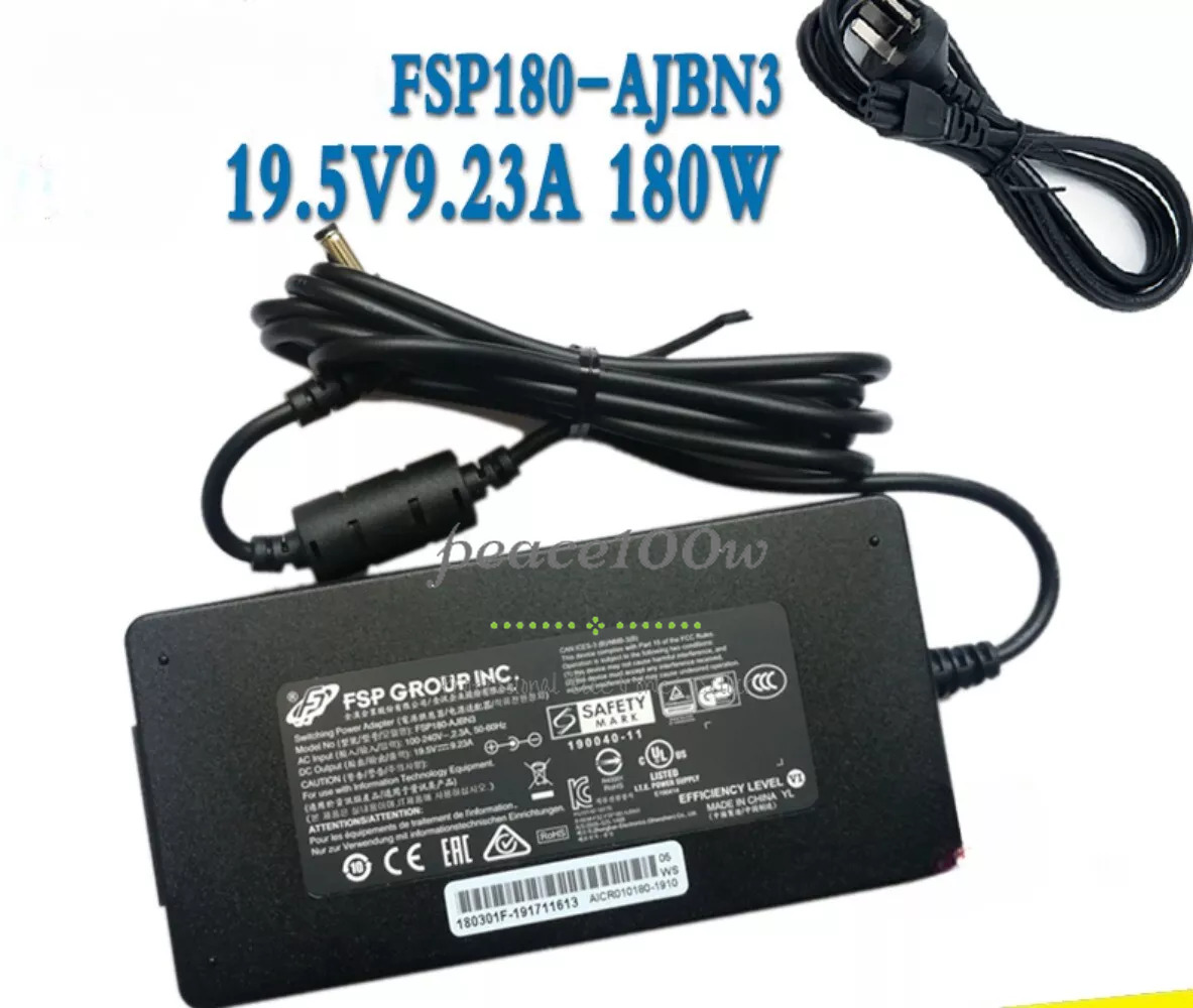 Genuine FSP 180W Charger FSP180-AJBN3 For Gateway GGNC51518-BK RTX3050 5.5mm