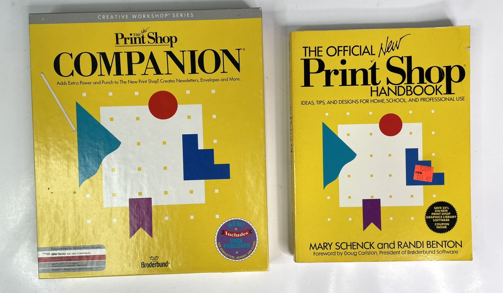 Print Shop Companion & Print Shop Handbook IBM/Tandy & Compatibles DOS 2.0,2.1