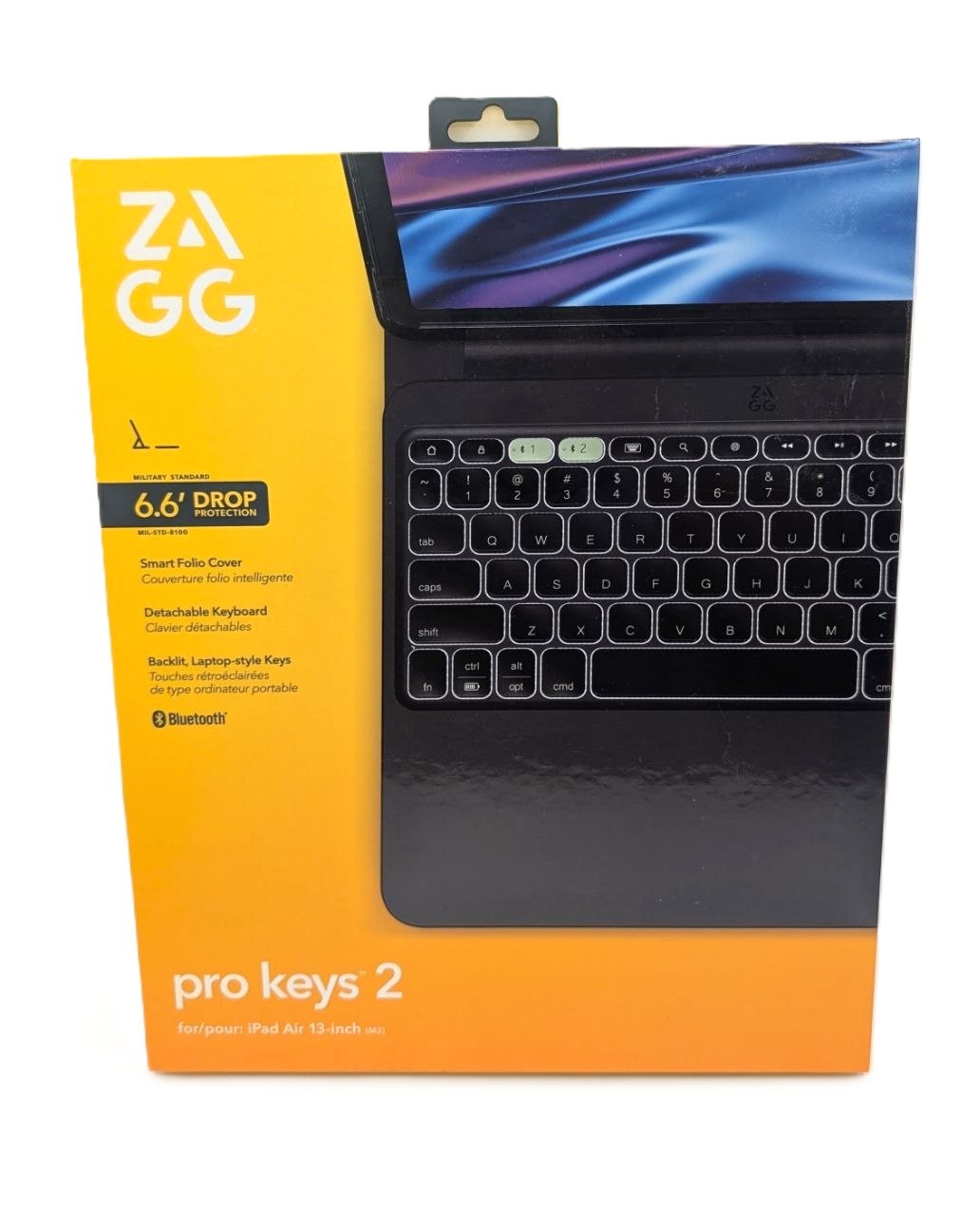 ZAGG Pro Keys 2 iPad Air 13" M2/M3/M4 Keyboard Case - Black