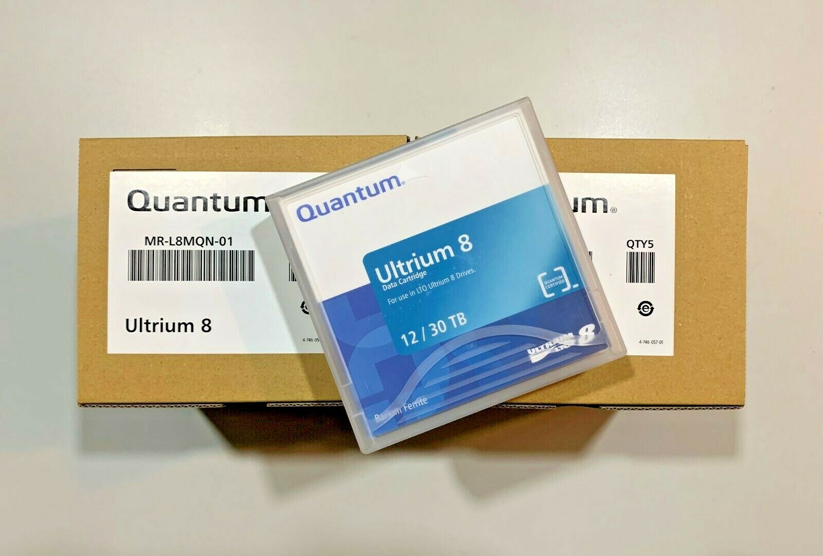 QUANTUM LTO-8 Cartridge (10 Pack) 30TB Tape Drive Data Storage- MR-L8MQN-01