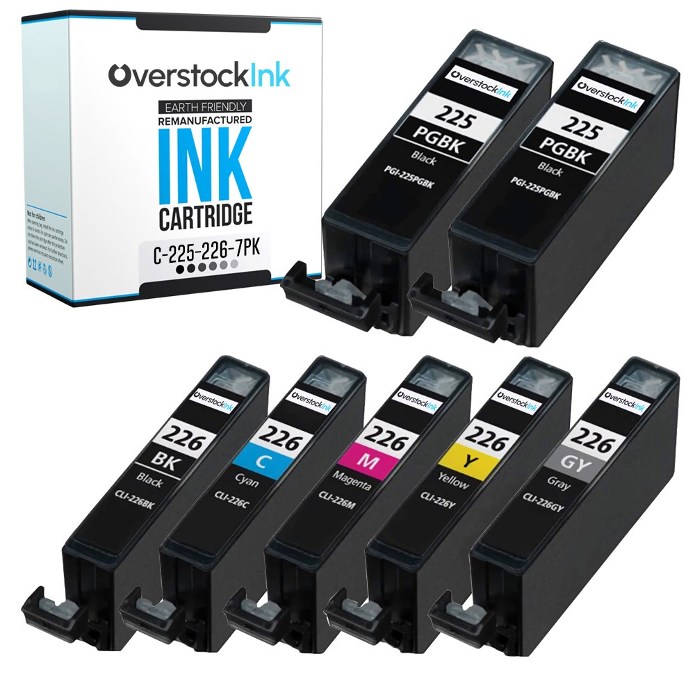 7PK Compatible OSI 225-226 Ink Cartridges for Canon PIXMA MG6120 MG6220 MG8120