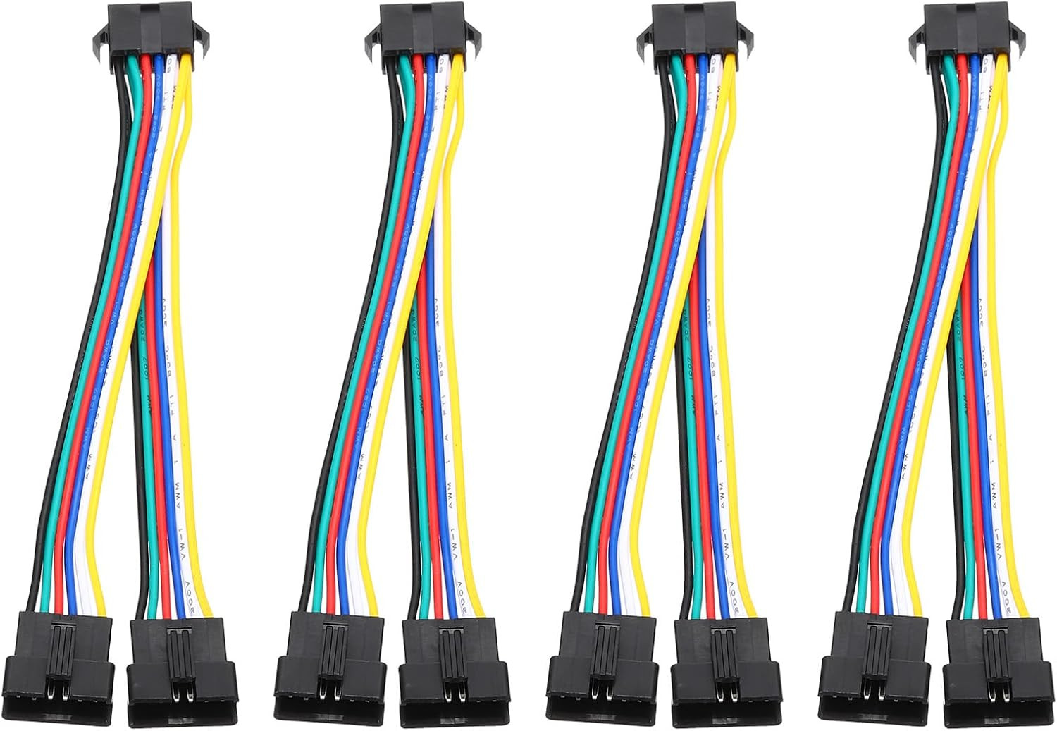 15CM 1 to 2 ARGB Splitter Cable, 4 Pcs PWM Fans RGB Extension Power Cord with SM