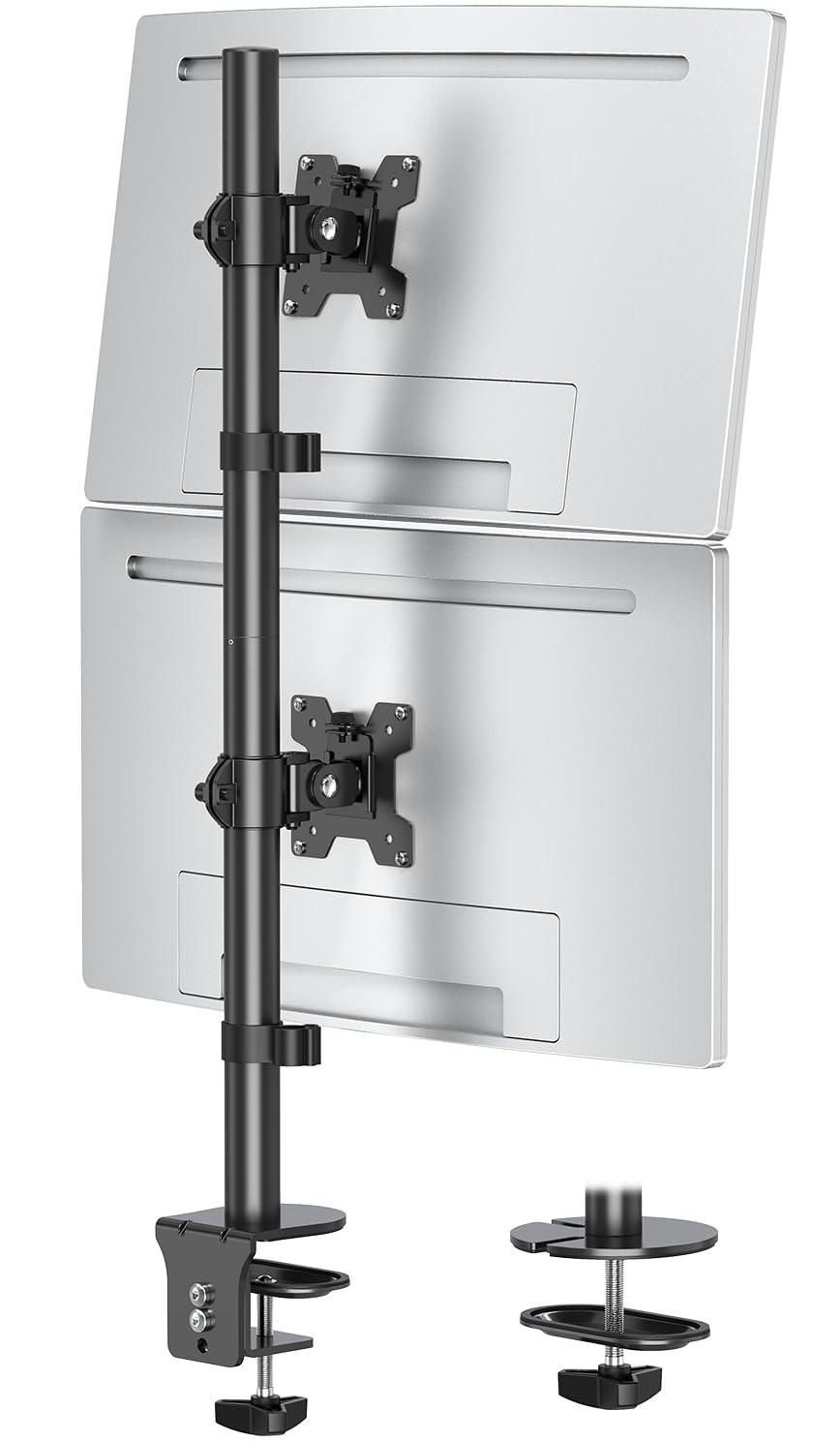 Vertical Dual Monitor Stand, Stacked Monitor Mount for 2 Screen Max 32 inches...