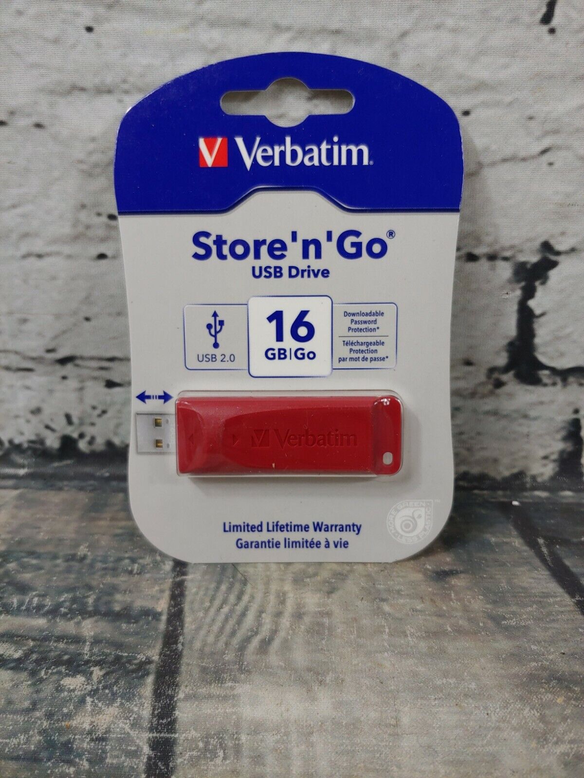 Verbatim 96317 Red 16GB Store 'n' Go USB Flash Drive