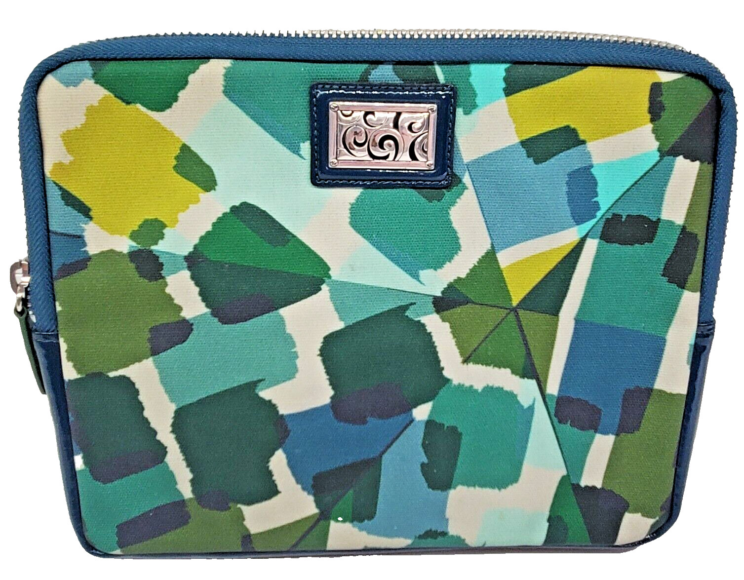 Brighton Tablet Ipad Case Paint BX Coated Fabric Full Zip Magnetic Back Pocket