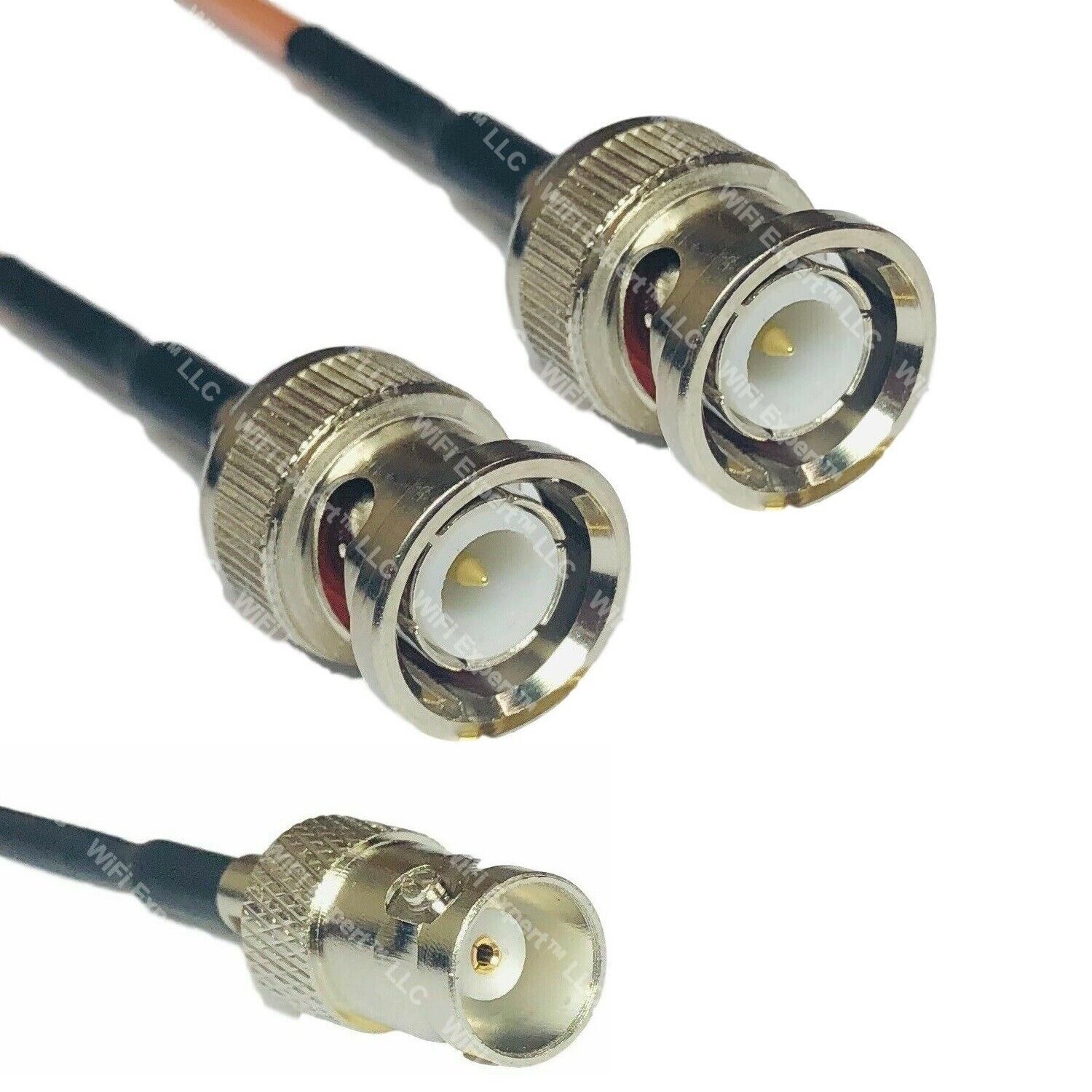 BNC Female to Y 2X BNC Male Splitter Combiner RG316 RF CABLE ships from USA