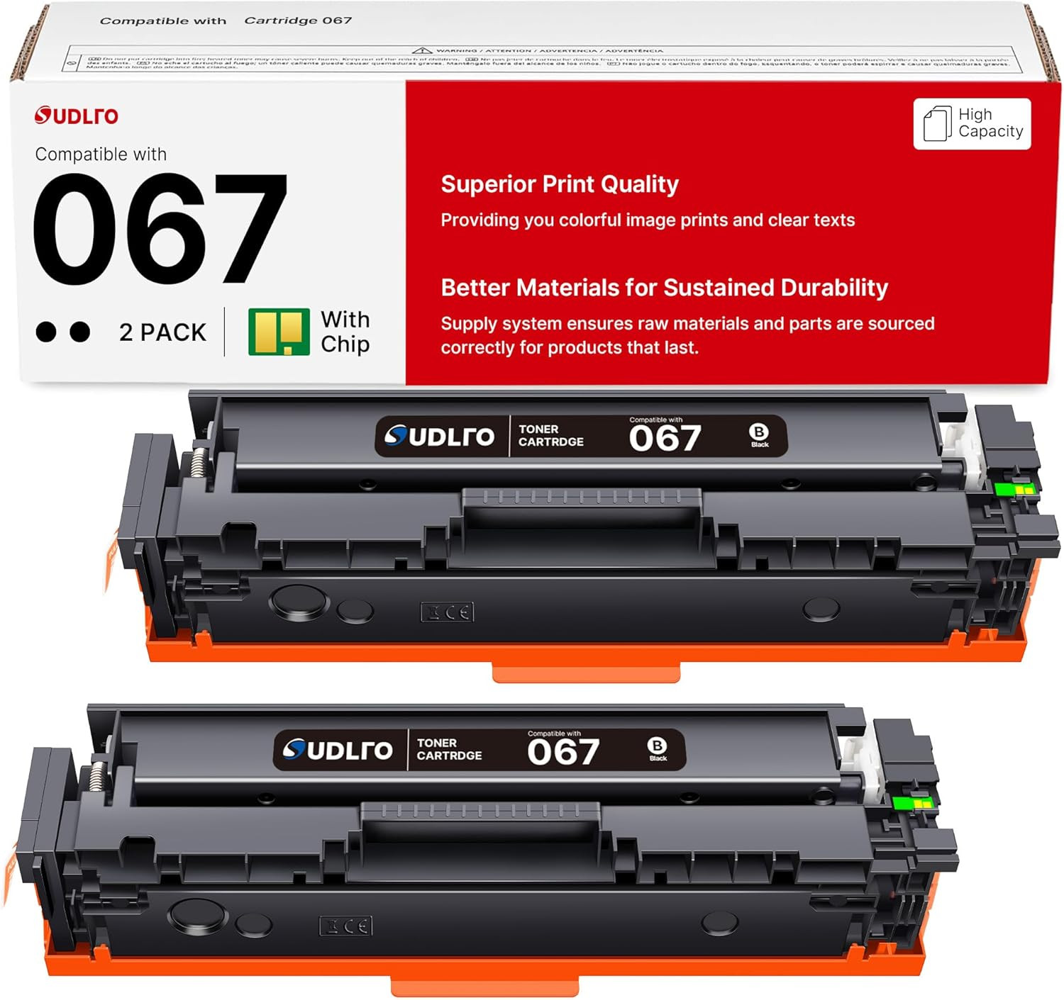 067 Black Toner Cartridge Set - 067 Toner Replacement for Canon 067 Toner Cartri