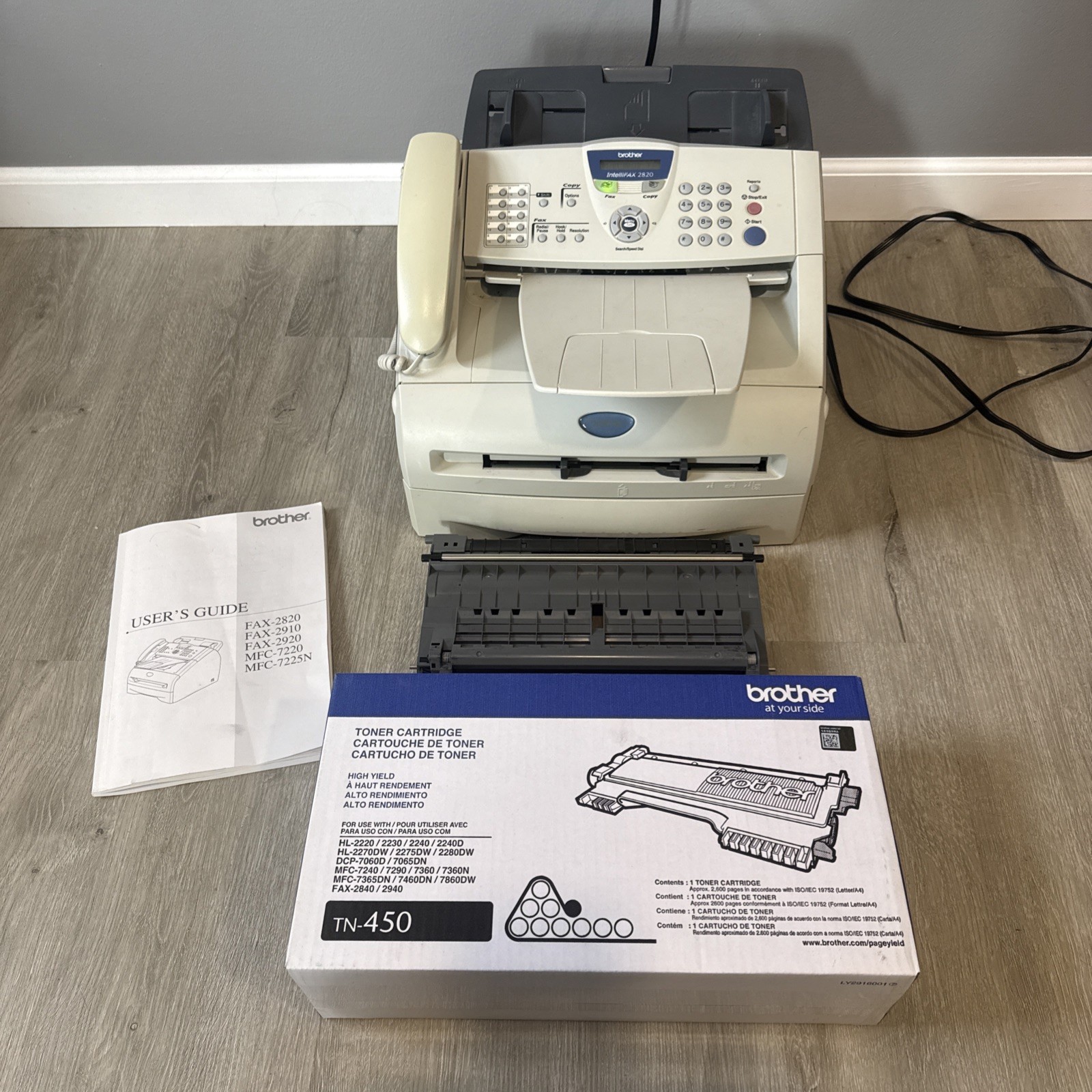 Brother FAX 2820 Laser Plain Paper Fax/Copier With Toner Tested