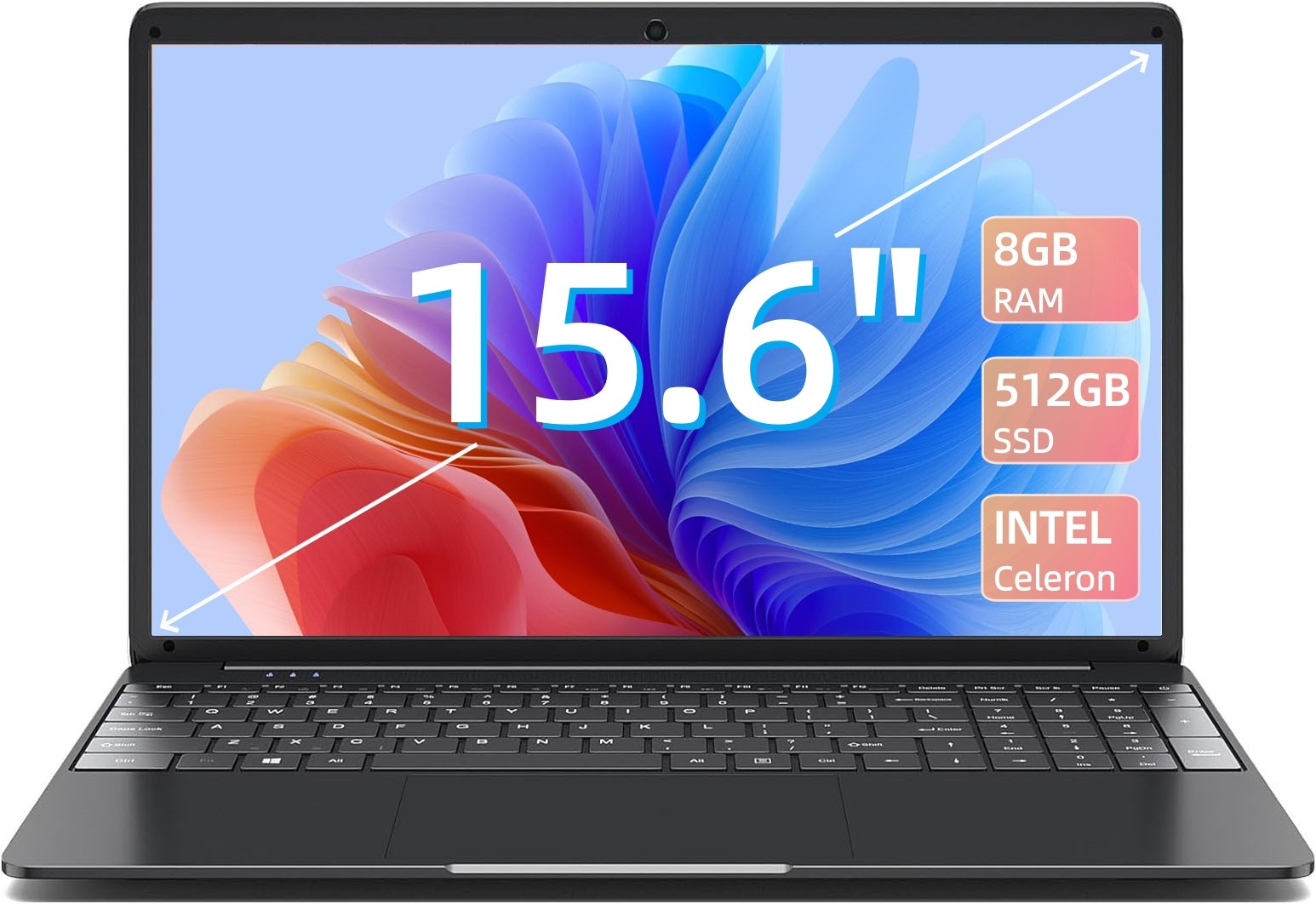 NEW SGIN 15.6" FHD Laptop Intel i3-5005U 8GB RAM 512GB SSD 7000mAh Windows 11