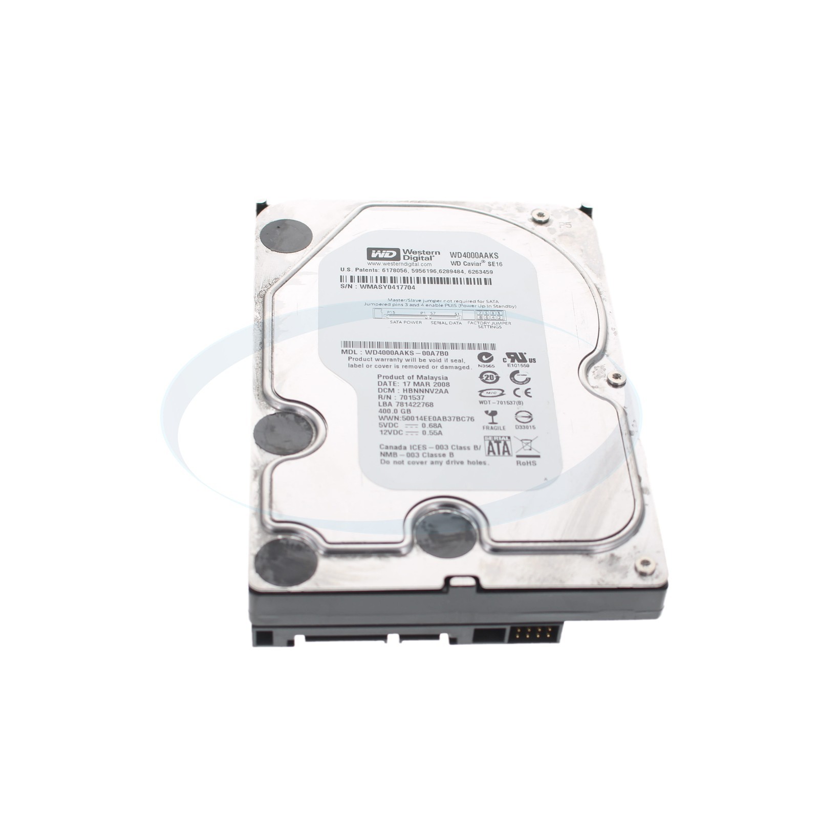 Western Digital WD4000AAKS 400GB 7200RPM 16MB SATA 3.5" Hard Drive