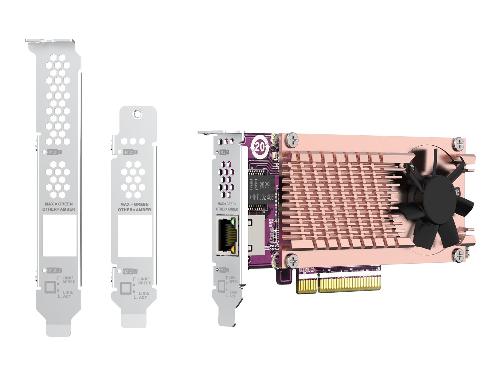 QNAP QM2 Series 2 x PCIe 2280 M.2 SSD Slots Server by QM2-2P10G1TB
