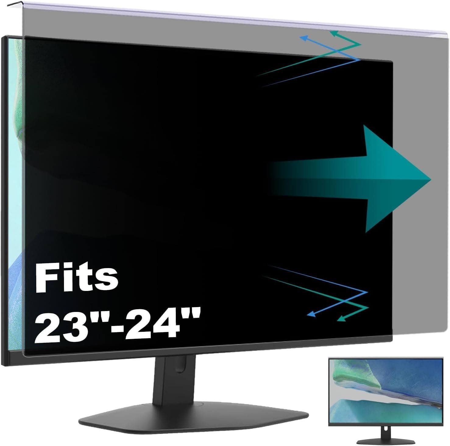 23 24 Inch Widescreen Privacy Filter 16:9 16:10 Anti Spy Shield