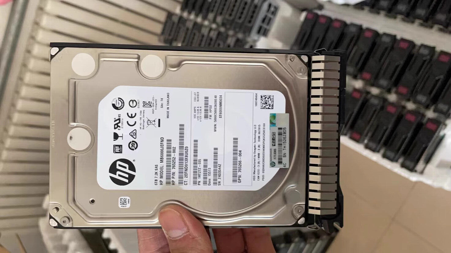 HPE 765259-B21 765864-001 765252-002 6TB 12G SAS 7.2K 3.5" LFF 512e HD HPE NEW
