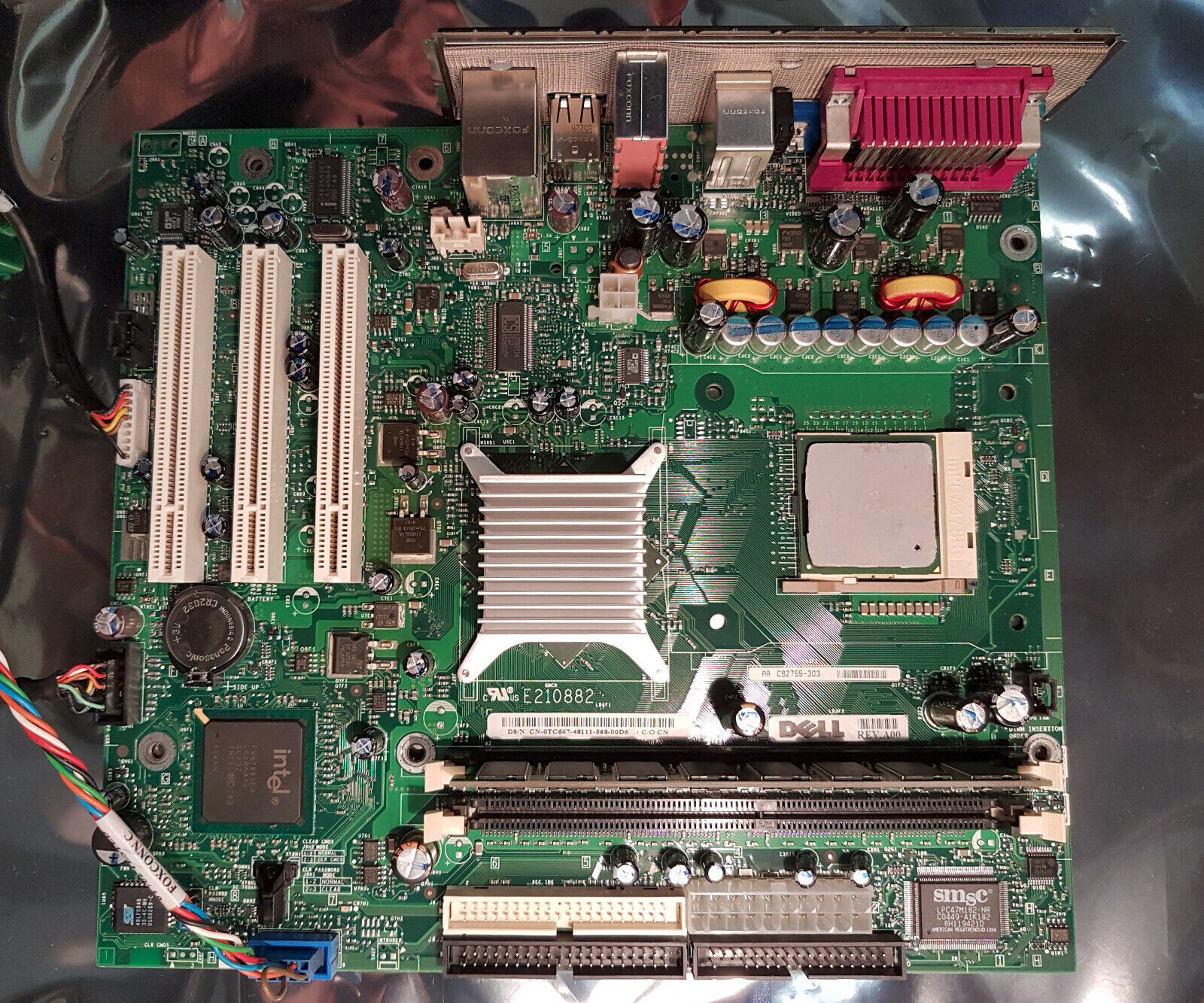 DELL TC667 PC Motherboard with P4 2.8GHz CPU 1GB RAM Backplate IO