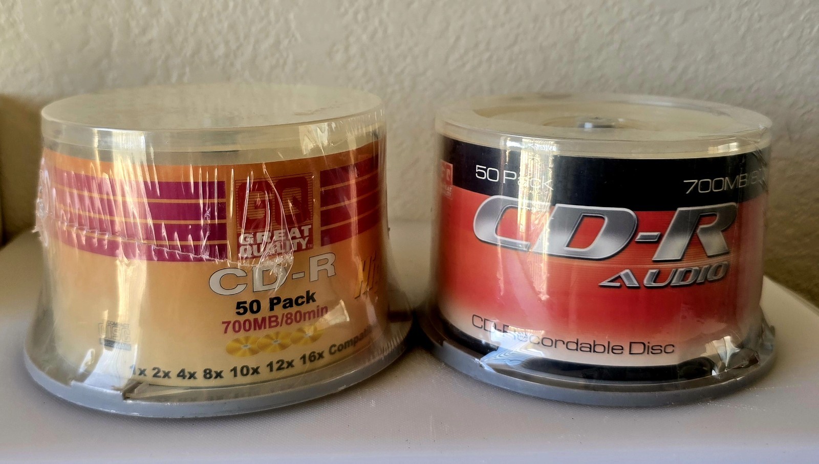 2 New 50‑Pack CD‑R Spindles (100 Total) 700 MB 80 Min Audio & Data Blank Disc