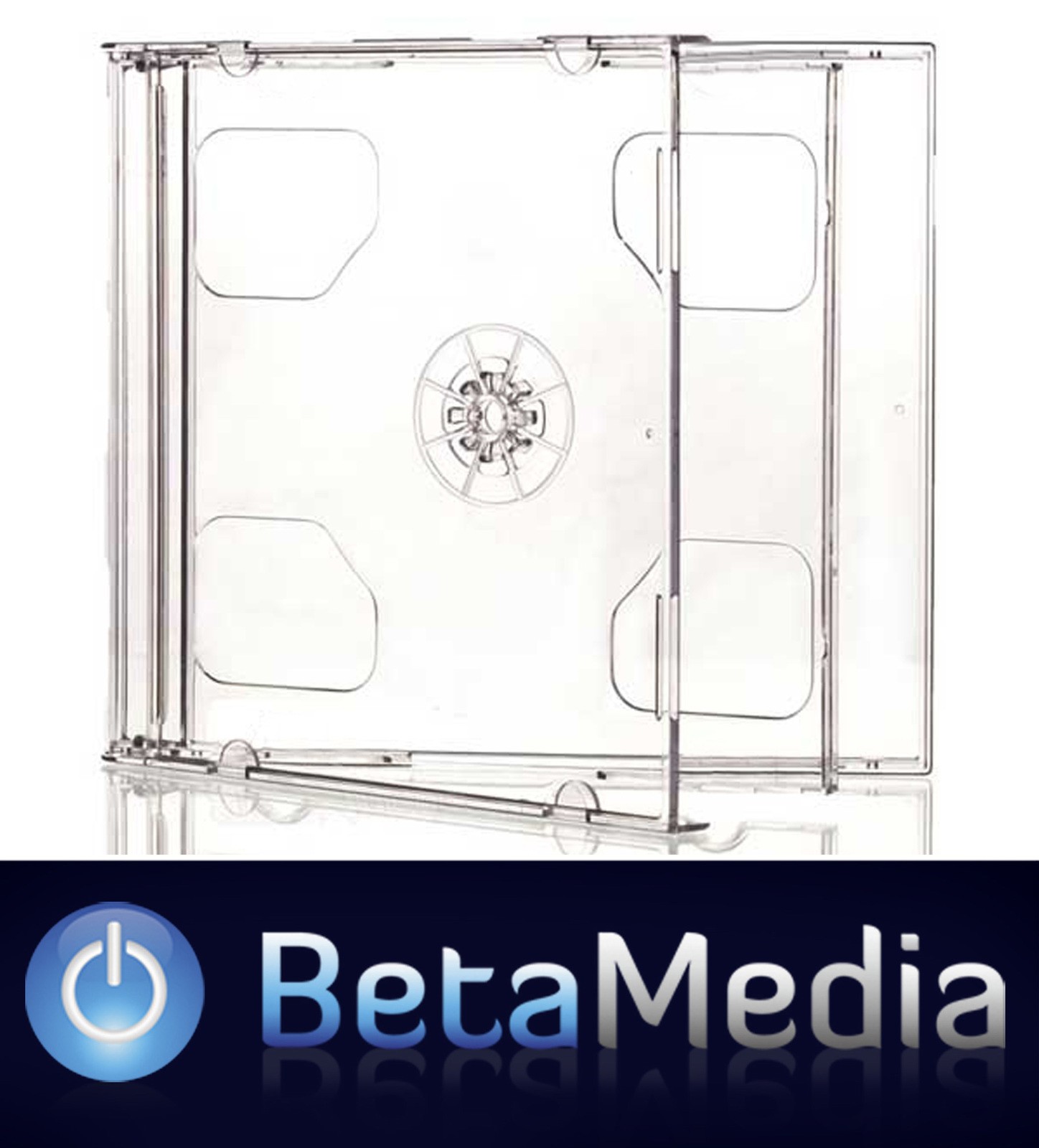 50 x Double Jewel CD Cases with Clear Tray - Australian Standard Size case