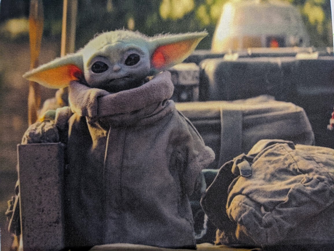 XL Star Wars Mandalorian GROGU Baby yoda Anti slip MOUSE PAD 10x8 " the child