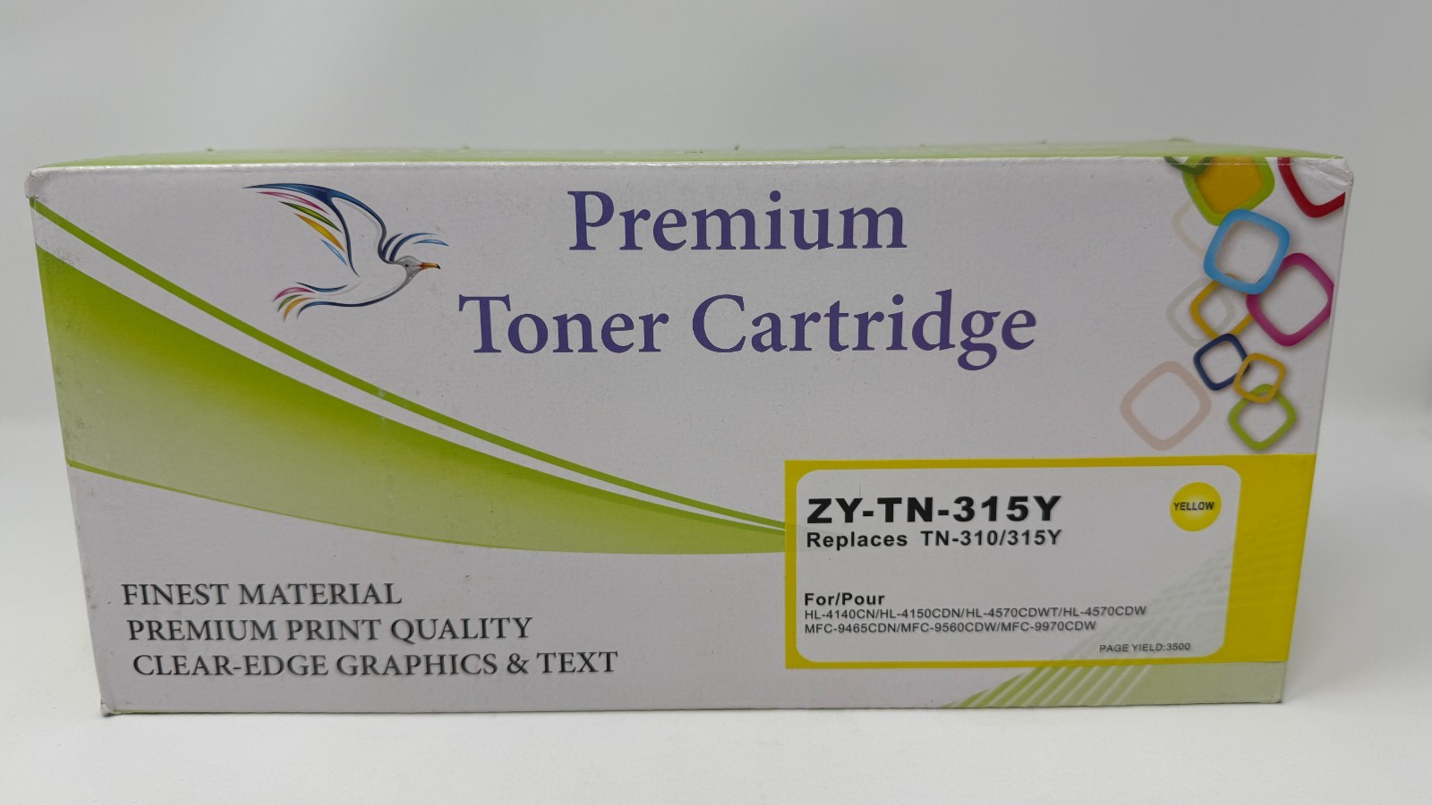 Premium ZY-TN-315Y YELLOW Toner Cartridge Brother HL-4140CN HL-4150CDN MFC-9465