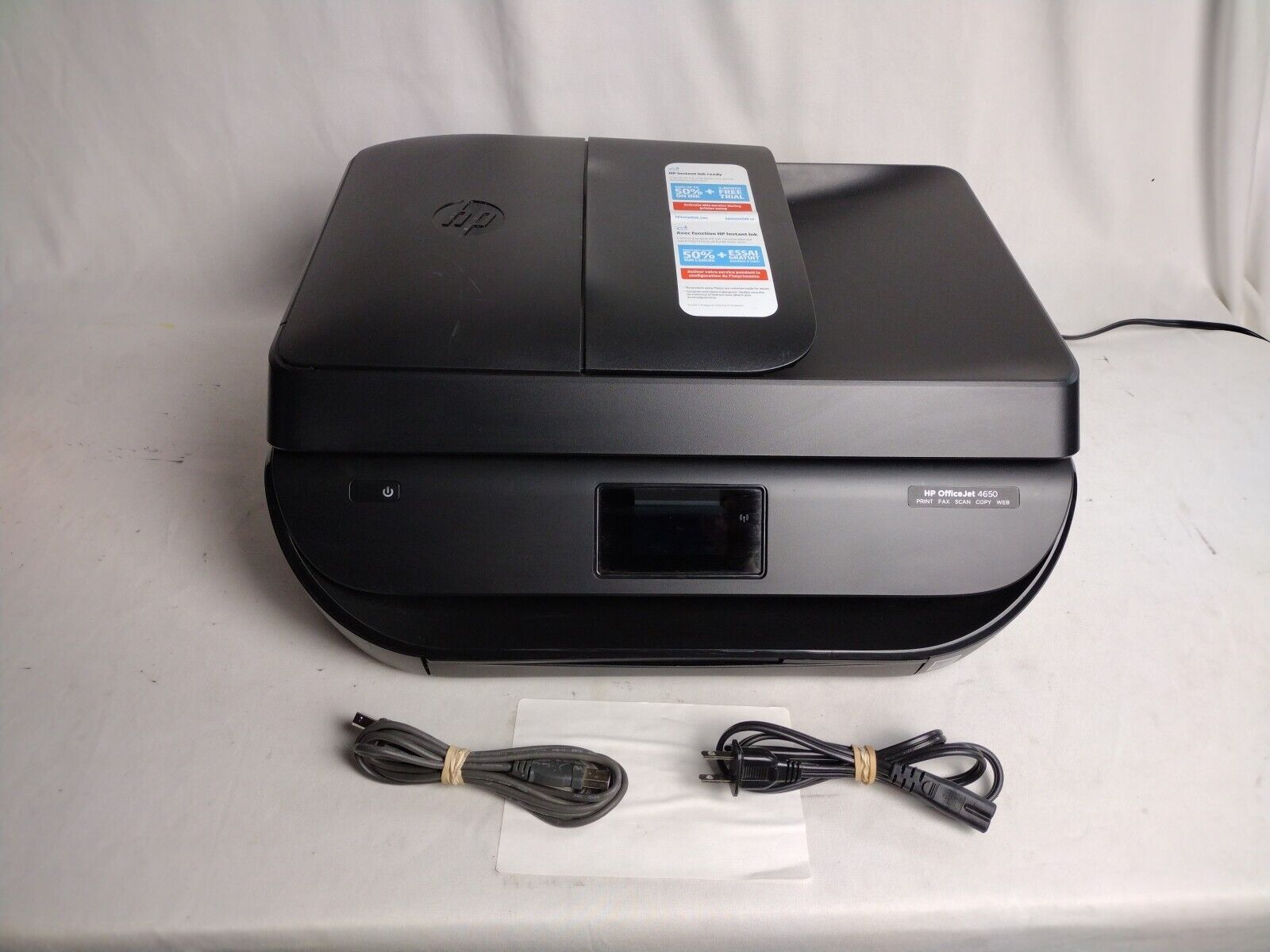 HP OfficeJet 4650 4654 All-in-One Printer Tested Works Low Pages Printed.