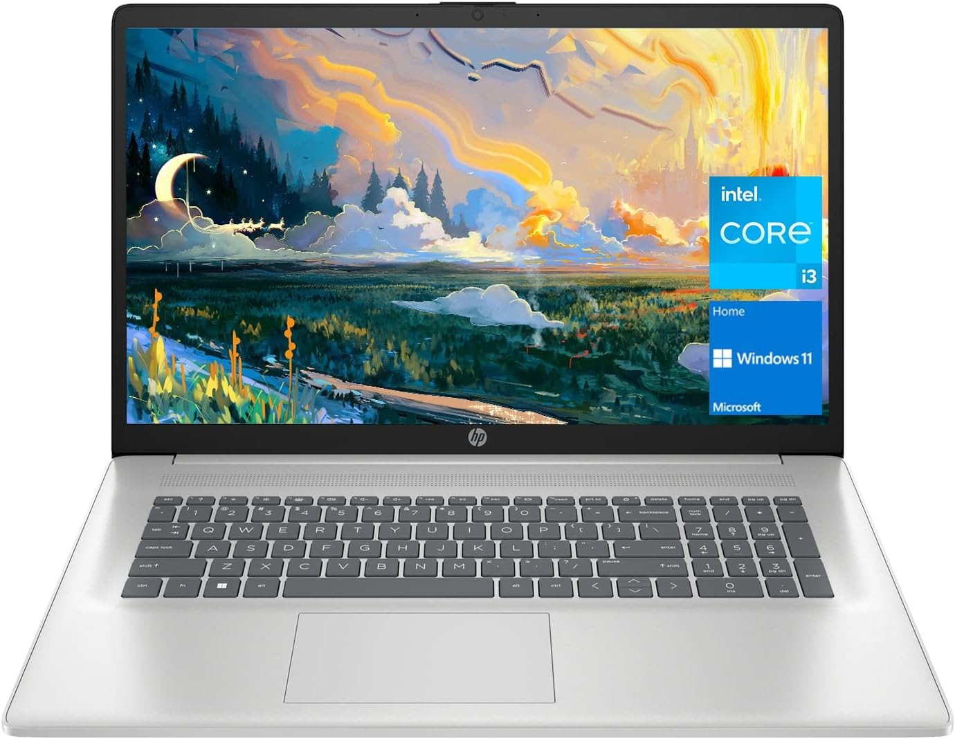 HP 17.3" HD Laptop Intel Core i3-1125G4 8GB Memory 256GB SSD 17-cn0003dx