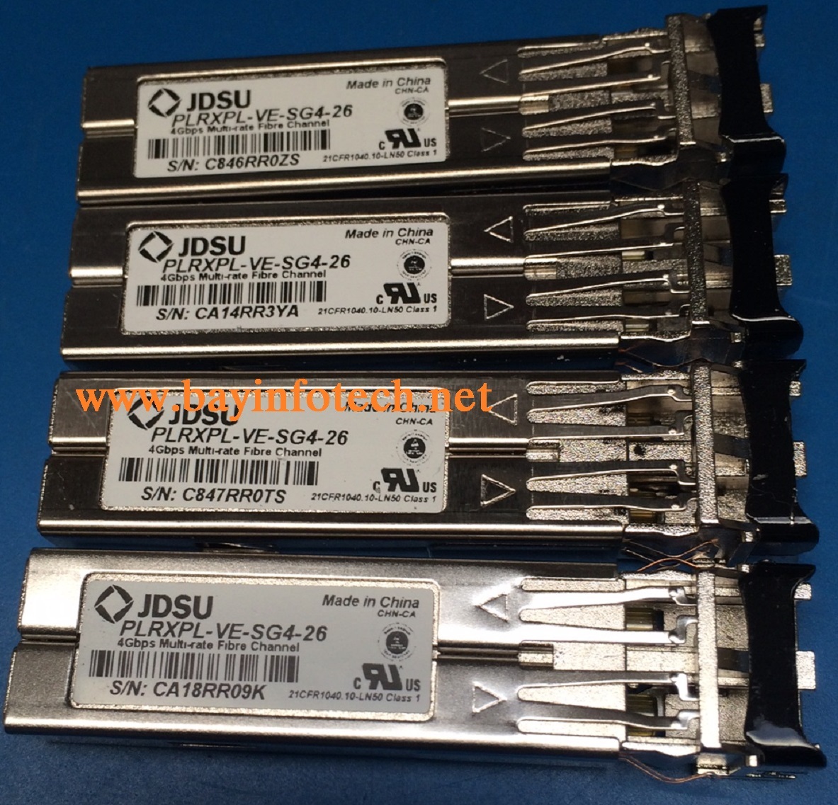 PLRXPL-VE-SG4-26 JDSU4Gb Multi Rate Fibre Channel SFP Tranceiver SFP "LOT OF 4"
