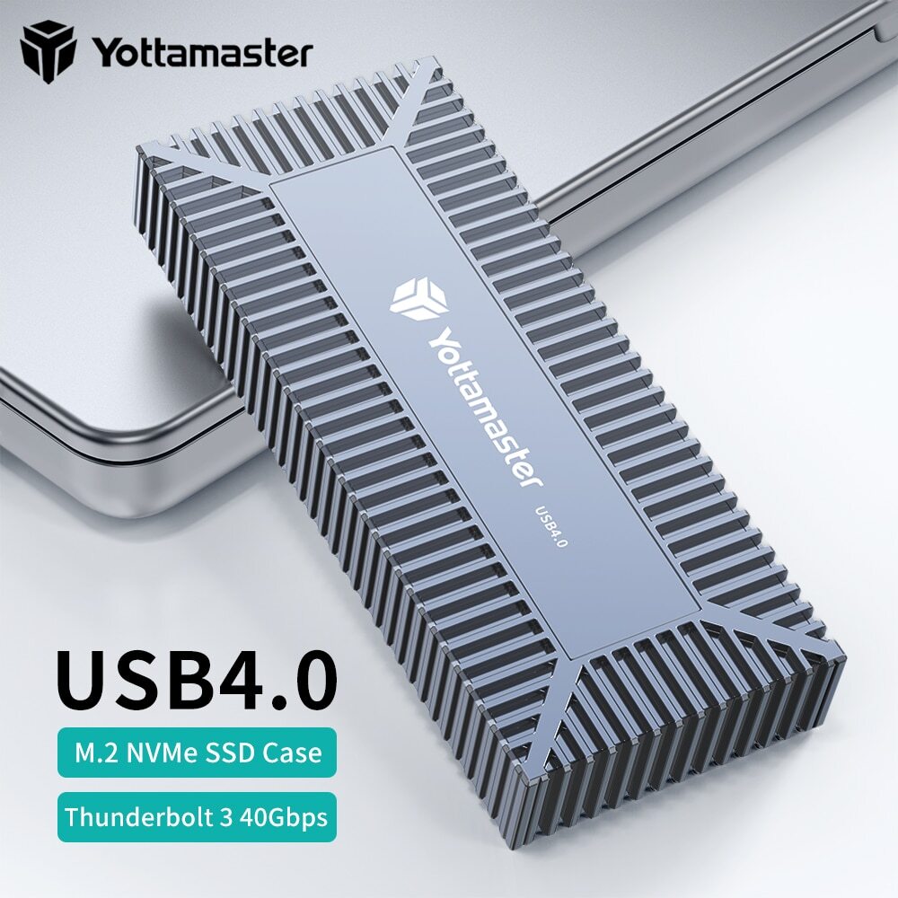 40Gbps M.2 NVMe SSD Enclosure USB 4 Hard Drive Case For Thunderbolt 3 4 Aluminum